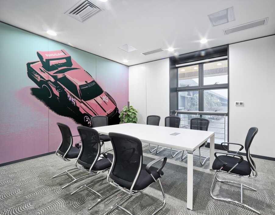 Retro race colours Wall Printing