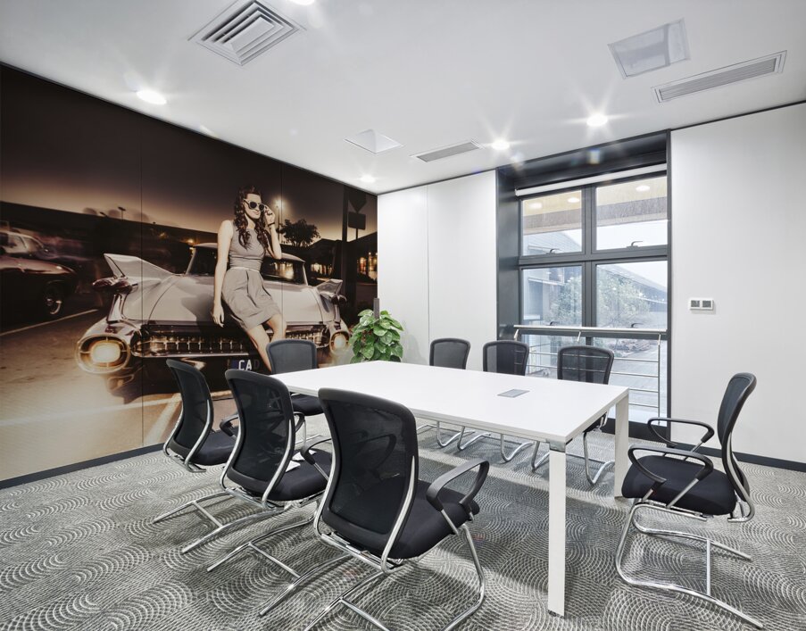 Retro Sixties Pinup Girl On Vintage Car Wall Printing