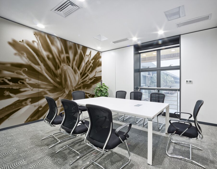 Beige n bloom Wall Printing