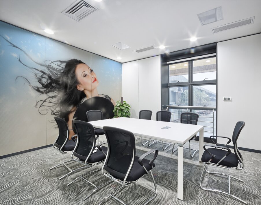 Hair makeup and fashion portrait. Calm of freedom Wall Printing