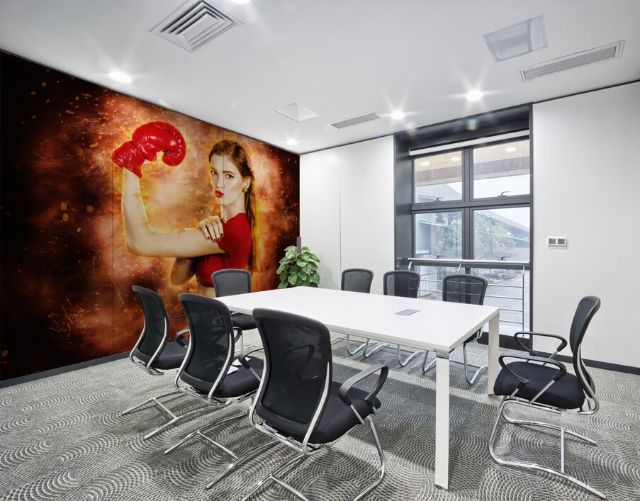 Pin up boxing girl  Wall Printing