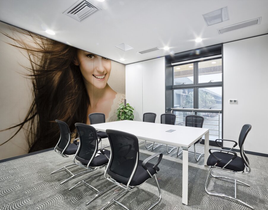 With The Wind In Her Hair Wall Printing