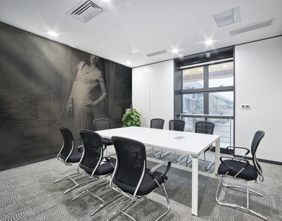 Evil vintage ghost at scary haunted castle Wall Printing