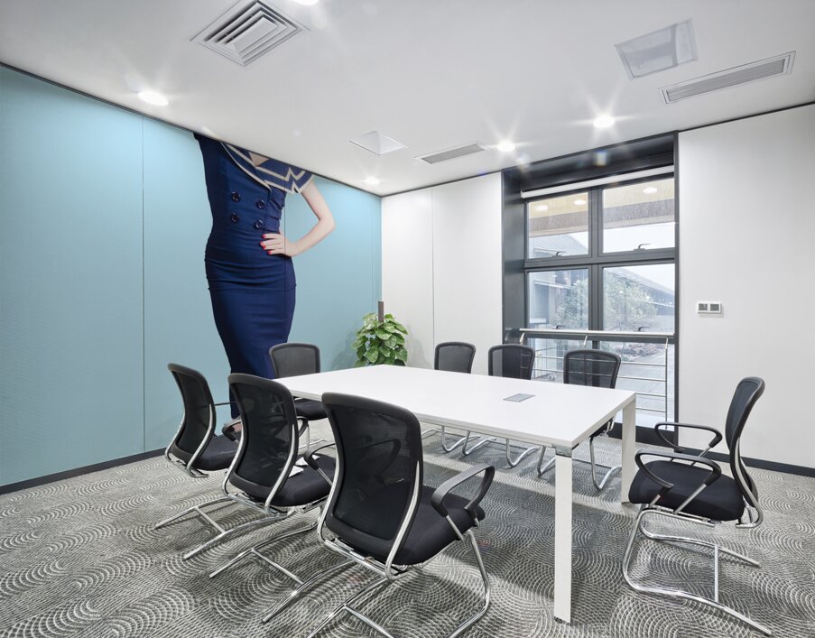 Young retro pinup girl wearing sailor uniform Wall Printing