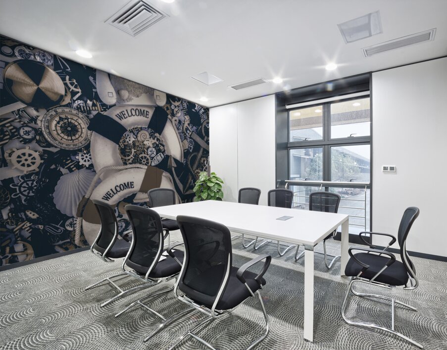 Circular bay Wall Printing