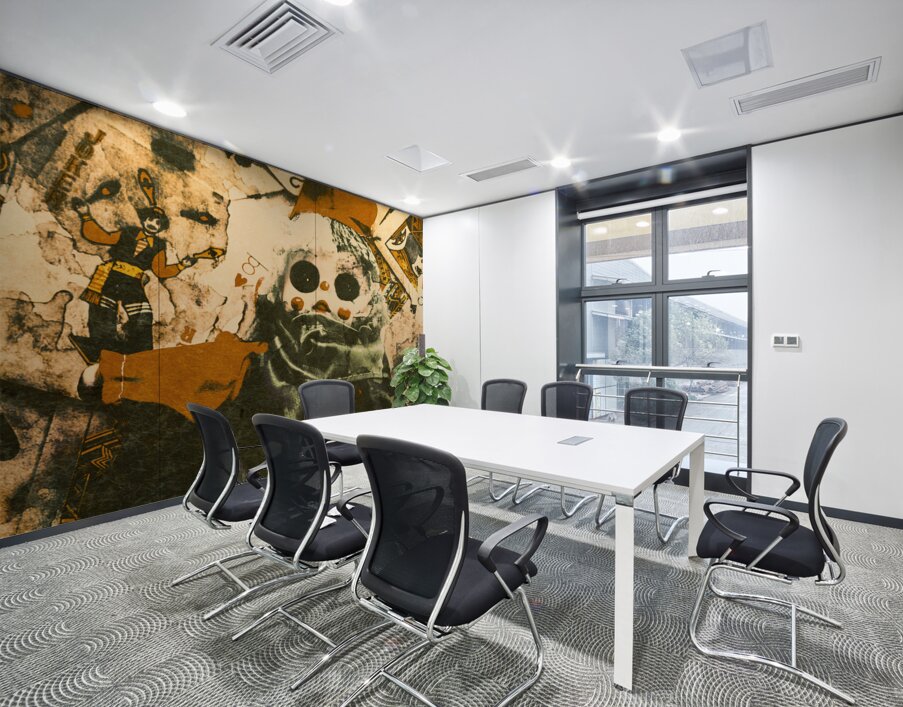 Spooky carnival clown doll Wall Printing