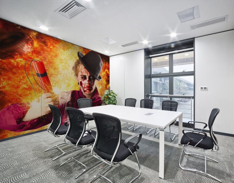 Explosive Terror. The wraith of hell fire Wall Printing