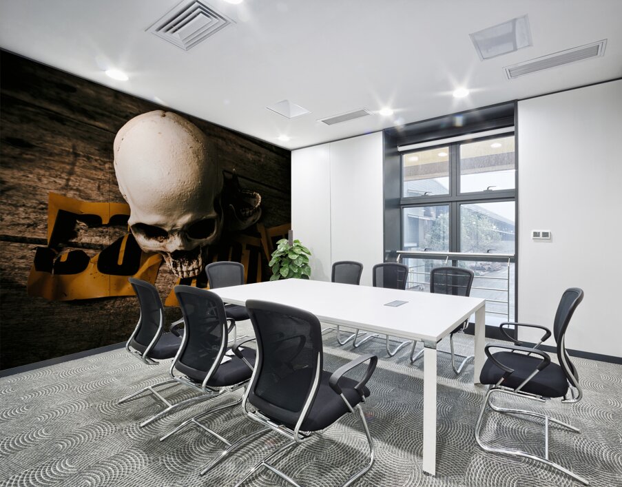 Skull and cross-examination  Wall Printing