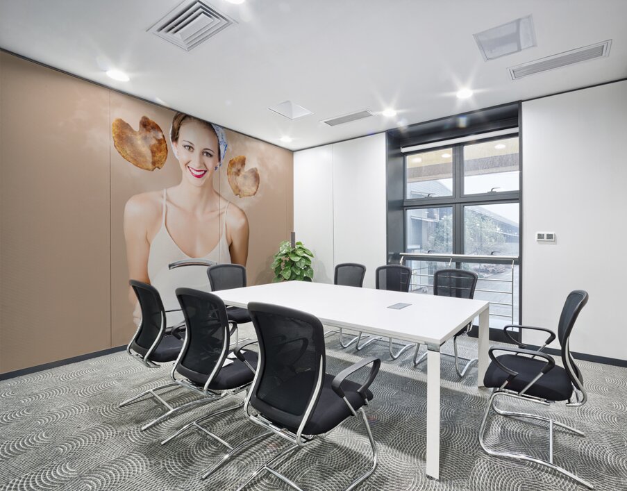 Cafe pinup serving up hearty breakfast Wall Printing