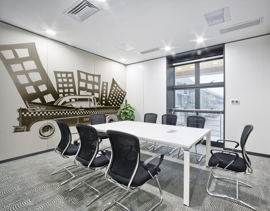 Taxicab town Wall Printing