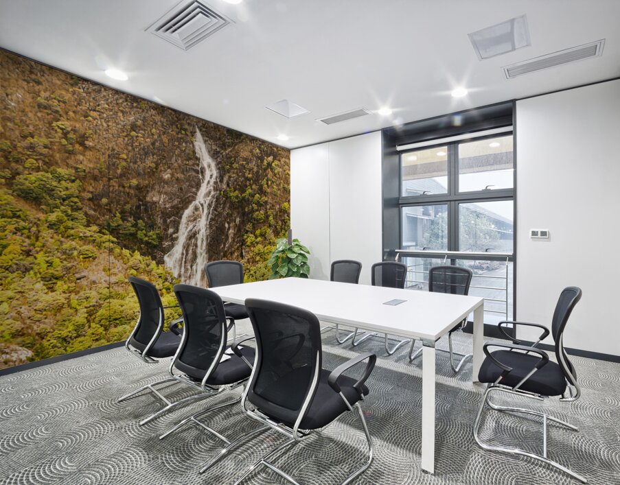 Beautiful waterfall in sunlight Wall Printing