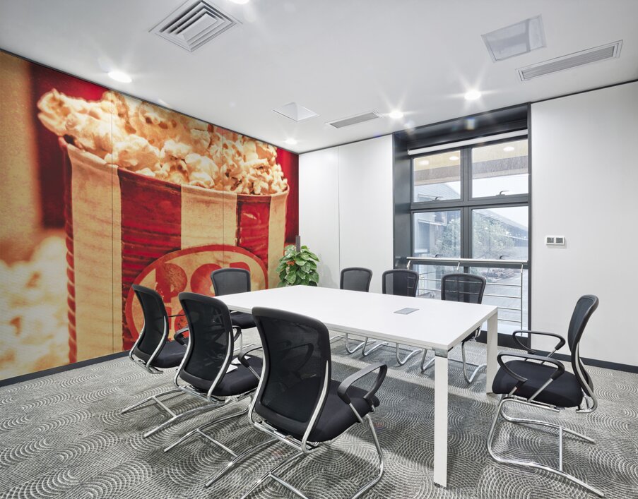 Retro tub of butter popcorn and ticket stub Wall Printing