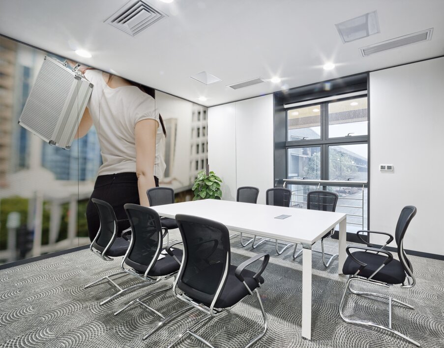 On The Move In The World Of Modern Business Wall Printing