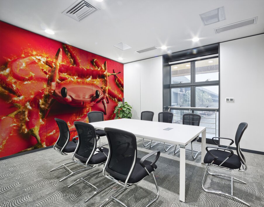 Seafood and heat it Wall Printing