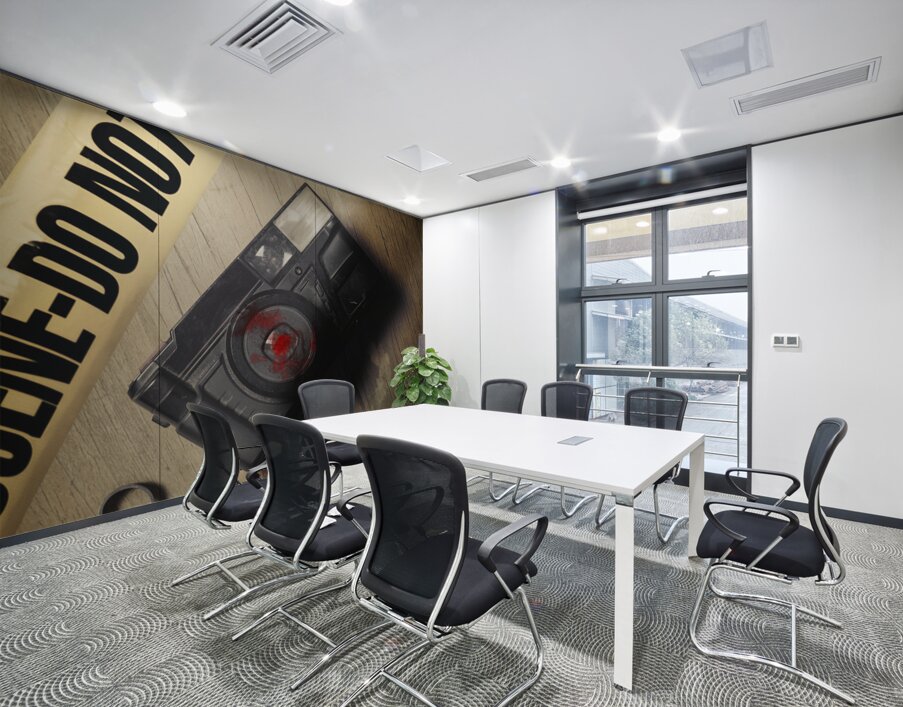 Crime scene evidence of the betrayal Wall Printing