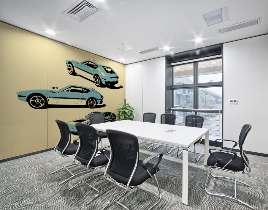 Nostalgic Blues Wall Printing