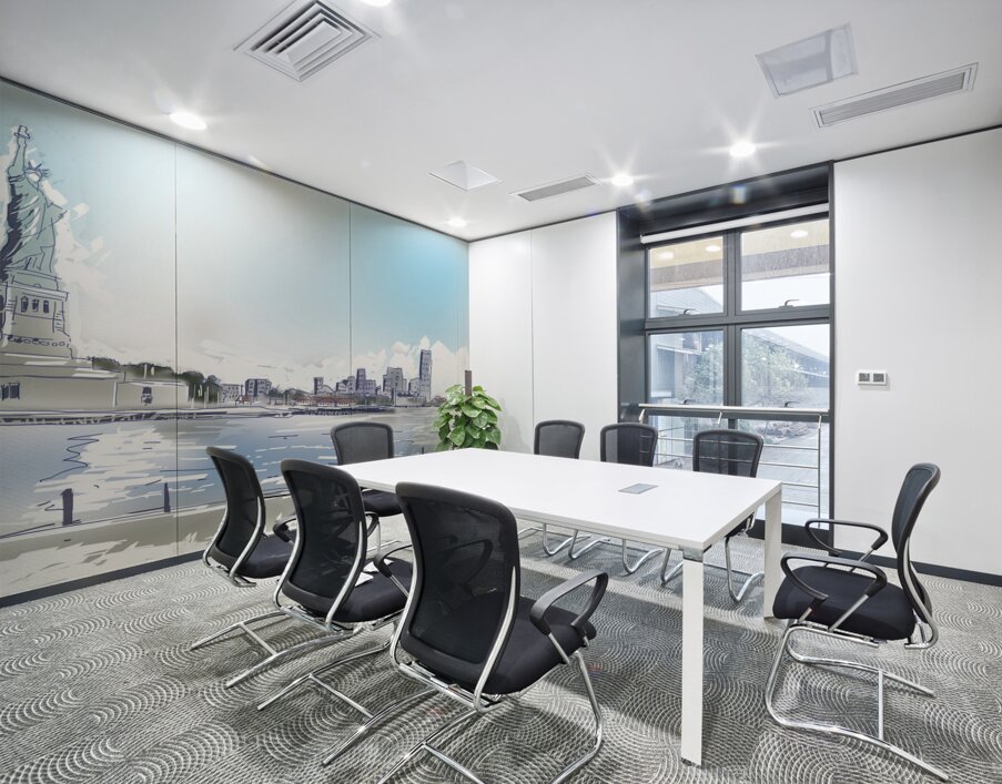 Statue of Liberty and New York City Illustration  Wall Printing