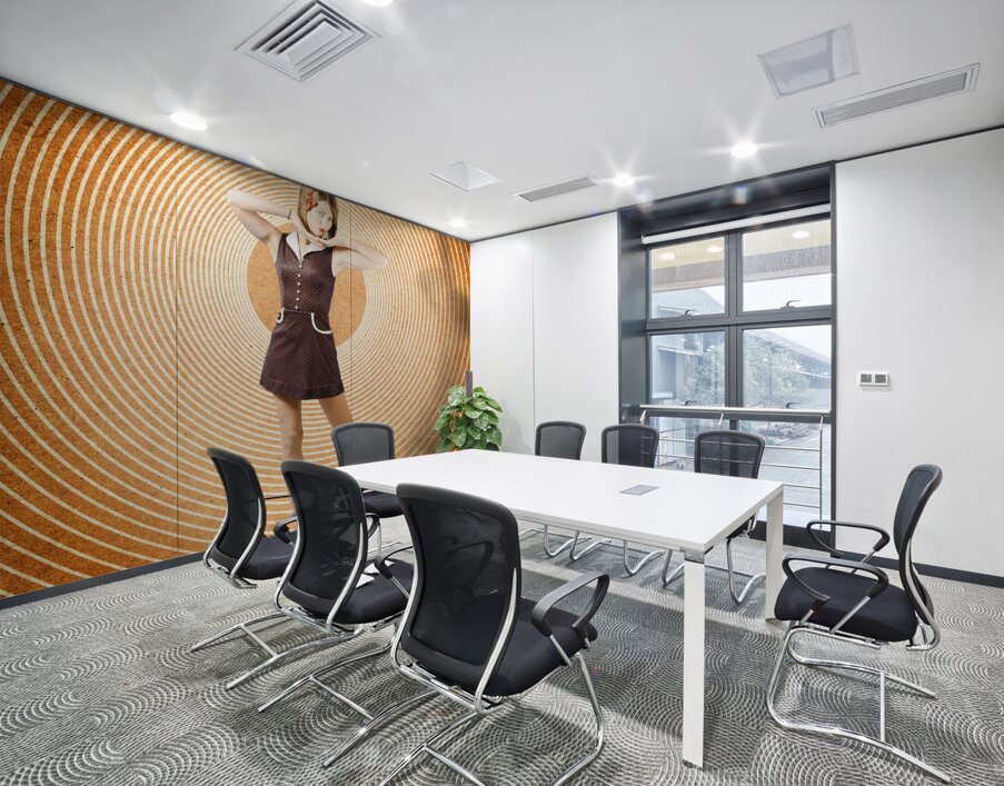 Cute retro pinup girl in time warp Wall Printing