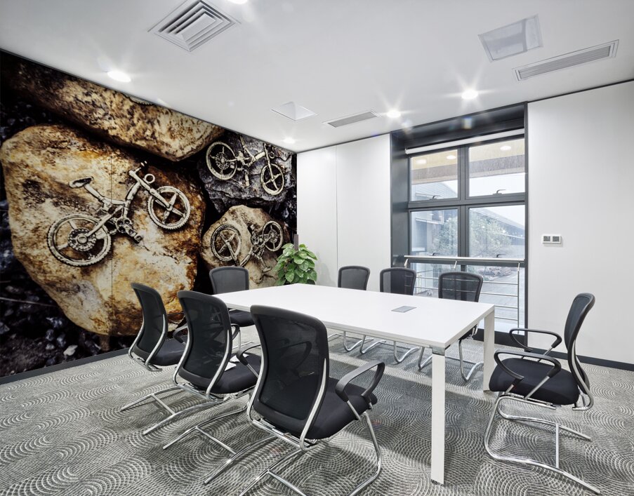 Biking trail scene Wall Printing