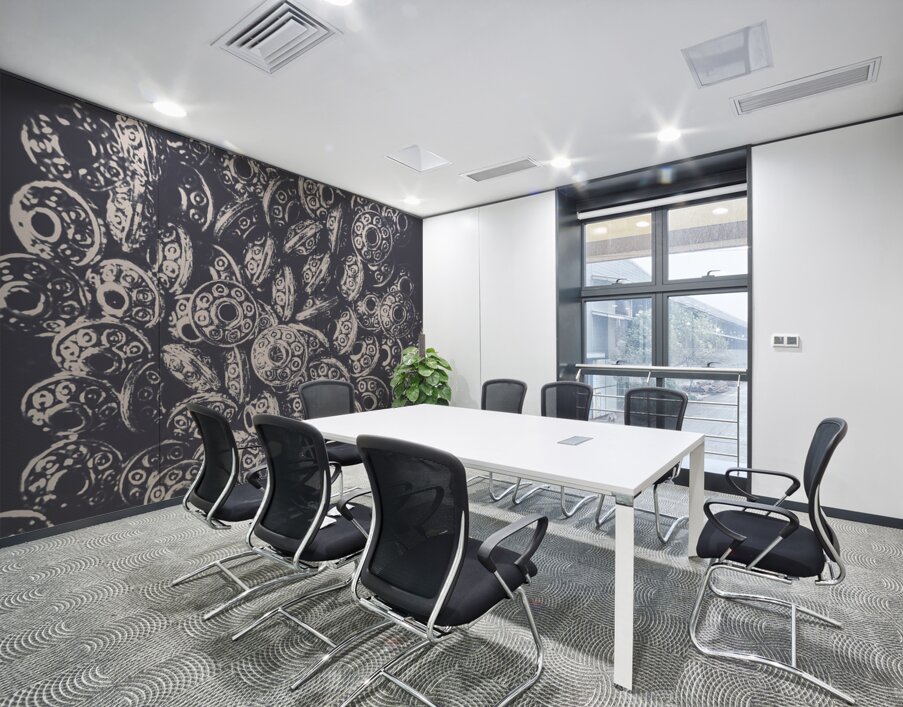 Silver saucers from outer space Wall Printing