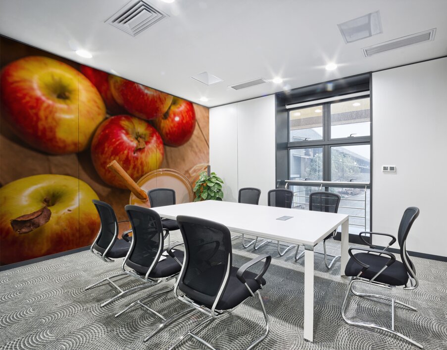 Fresh apple juice with cinnamon Wall Printing