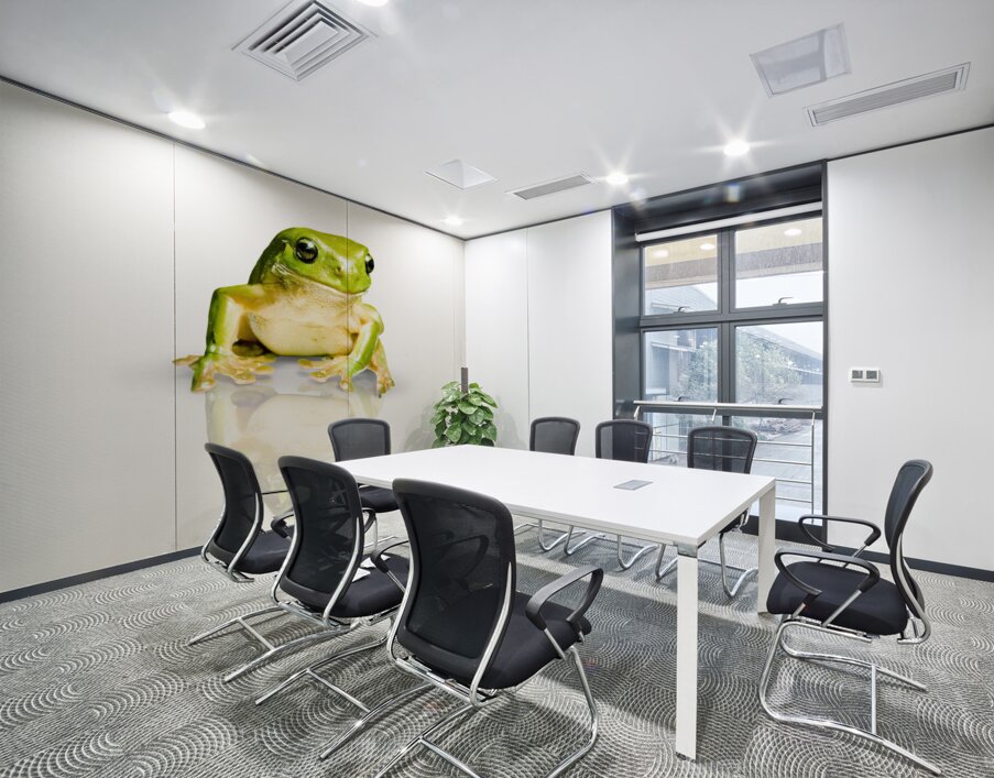 Green Tree Frog Wall Printing