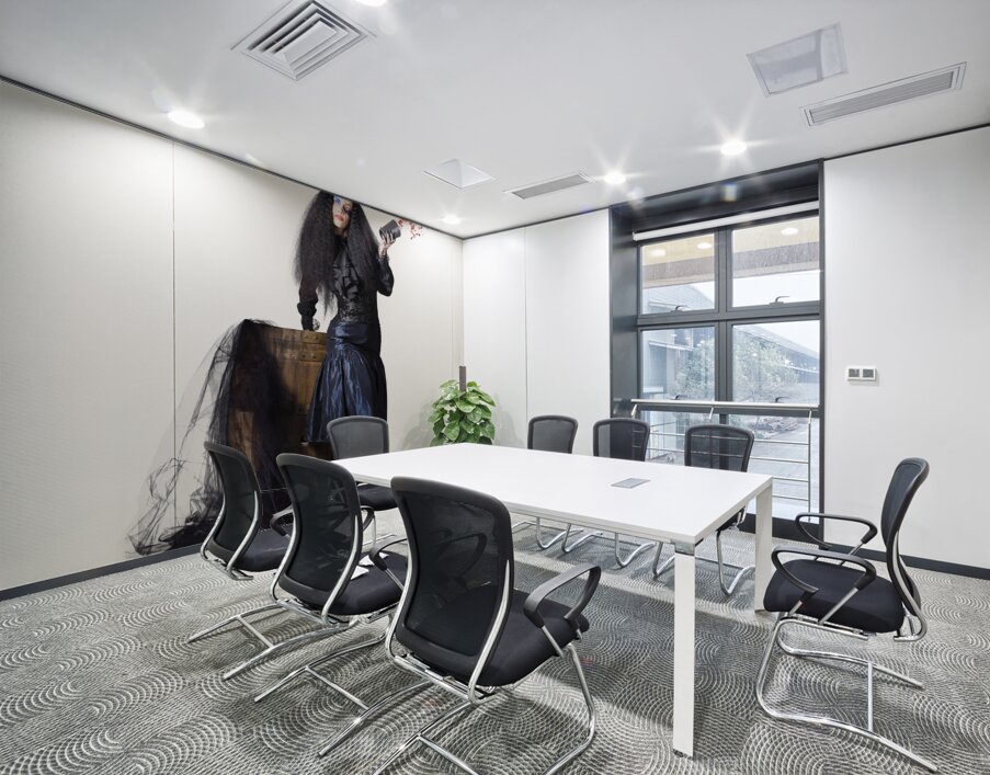 Jester with wine barrel Wall Printing