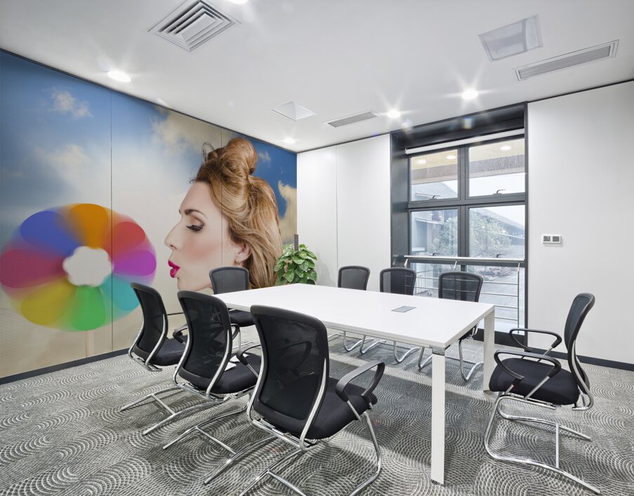 Makeup beauty girl blowing hair colors palette Wall Printing