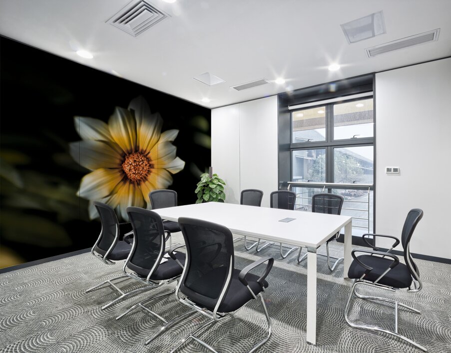 Dark Daisy Flower Wall Printing