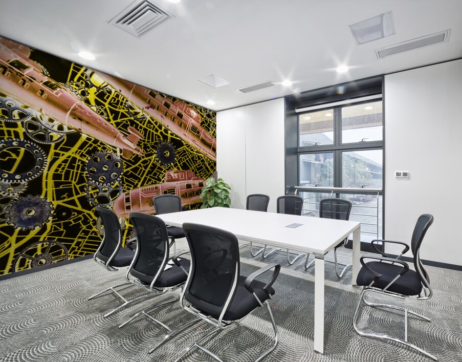 Mechanised waters  Wall Printing