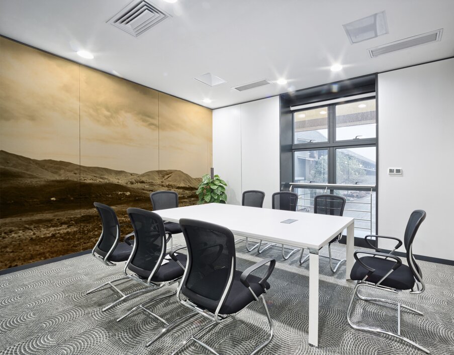 Historic Mountain Landscape In Sepia Tone Wall Printing