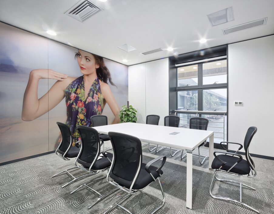 Outdoor fashion portrait. Spring twilight beauty Wall Printing