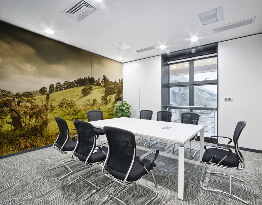 Colourful fields and farmyards Wall Printing