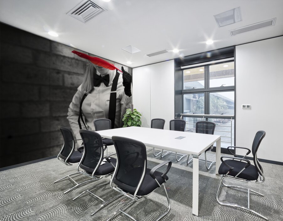 Caught Red Handed With A Soft Clue Wall Printing