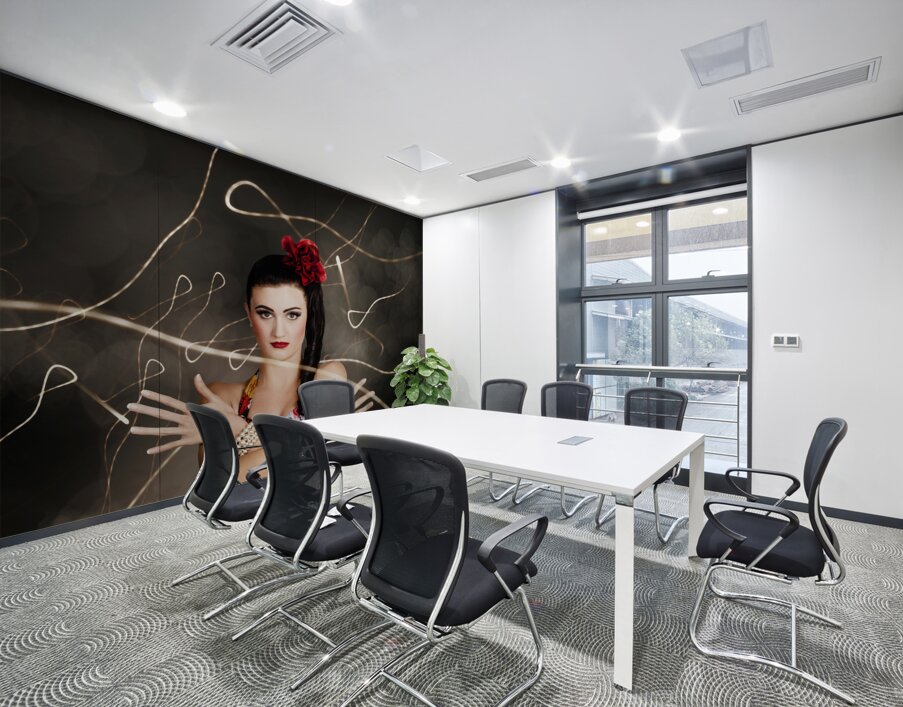 Beautiful girl in retro fashion style Wall Printing