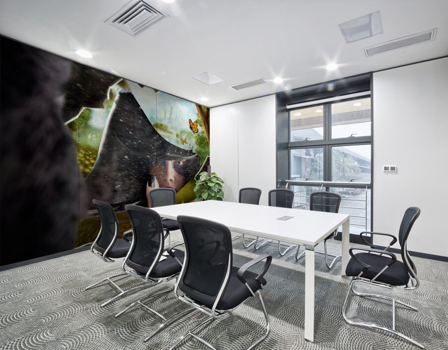 Mysterious jester found wonderland in a reflection Wall Printing