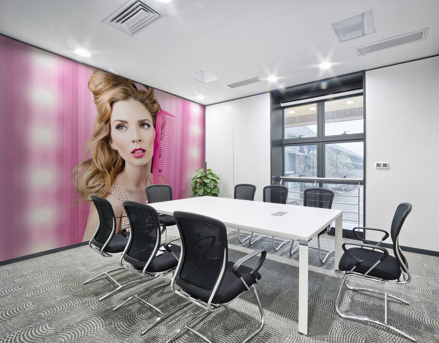 Sexy girl with brown hair style. Fashion faux pas Wall Printing