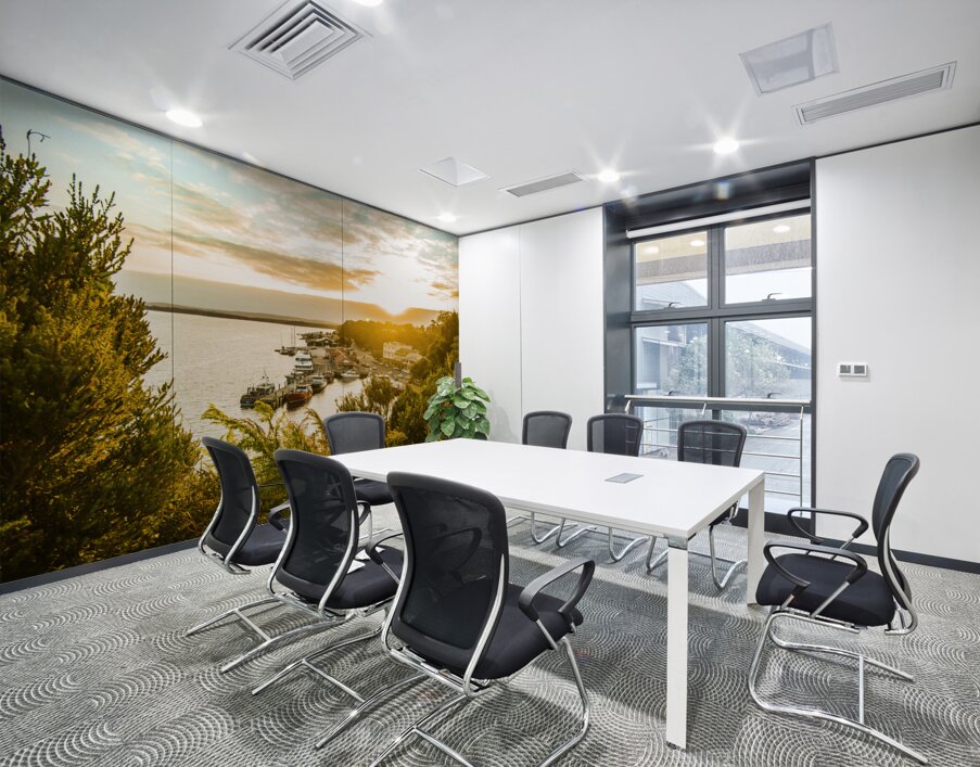 Harbouring a colourful vista Wall Printing