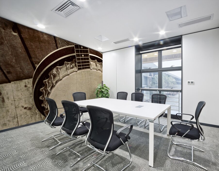 Vintage banjo barn dance Wall Printing