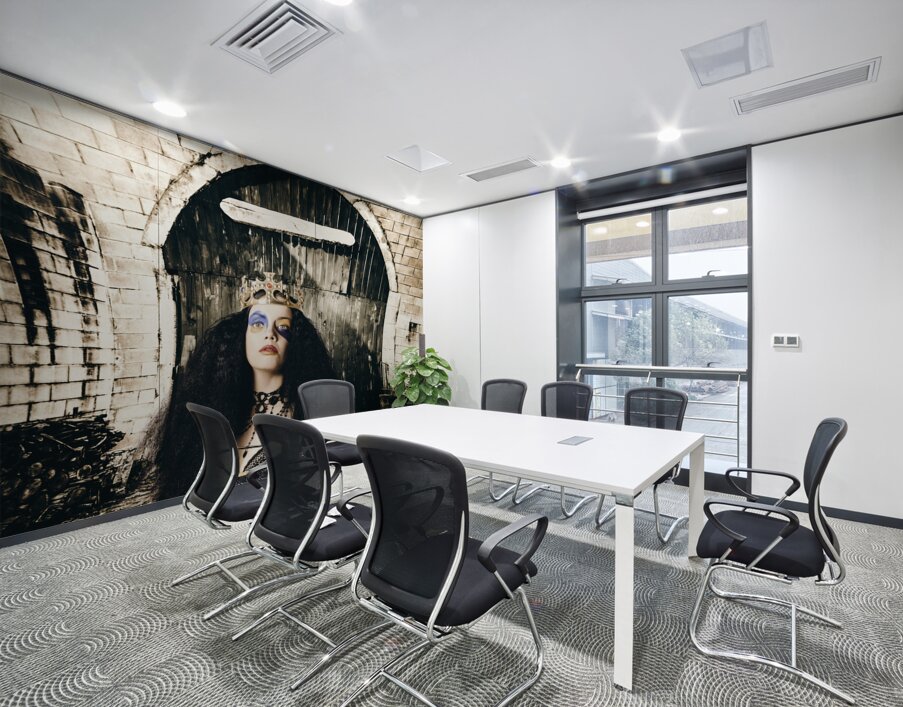 Fashion beauty princess sitting by castle door Wall Printing