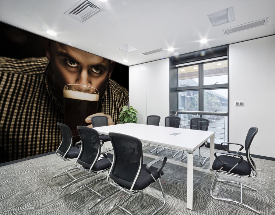 Irish man drinking beer on St Patricks Day Wall Printing