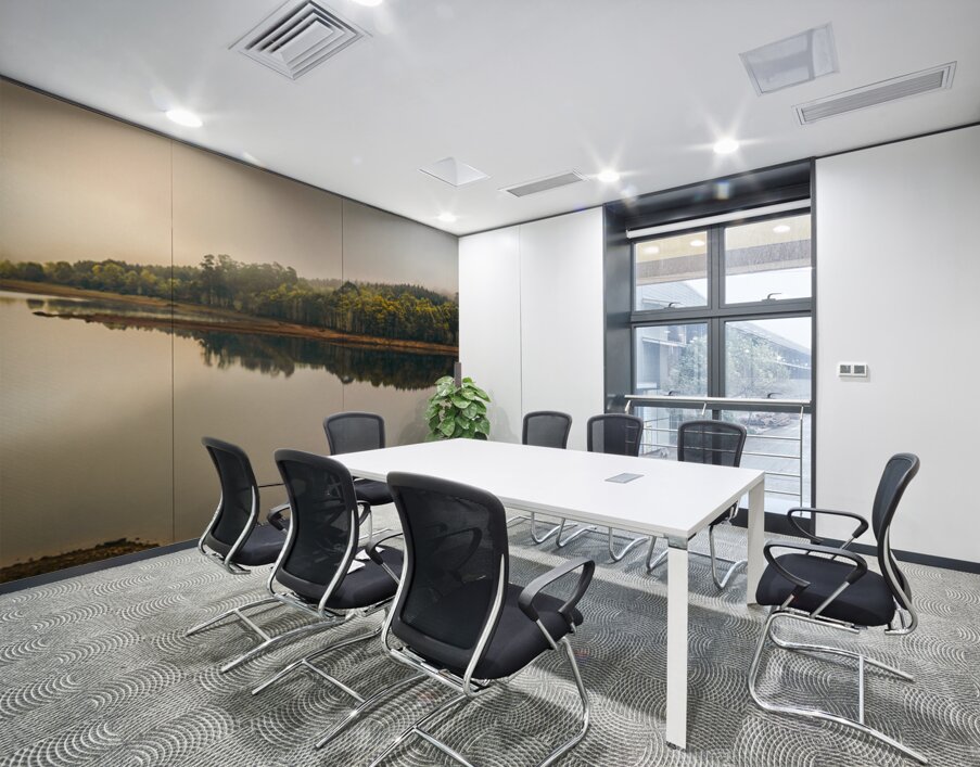 Pastel lake panorama Wall Printing