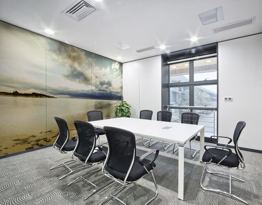 Beach panorama of a sunrise over the sea Wall Printing