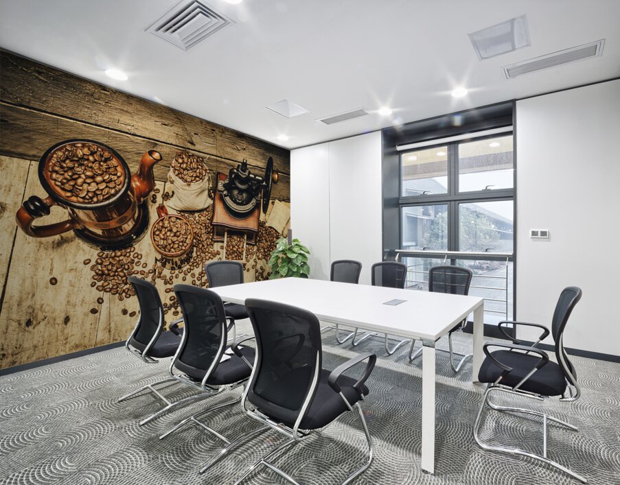 Retro coffee bean mill Wall Printing