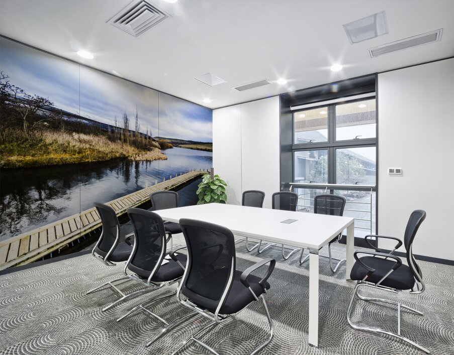 Tranquil wooden jetty Wall Printing