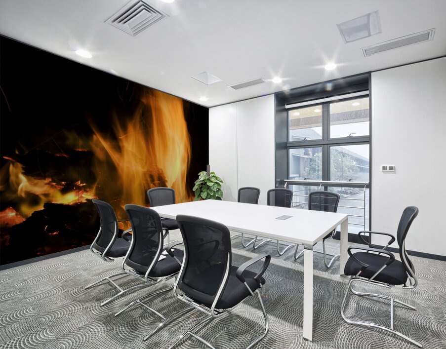 Blazing Campfire Wall Printing