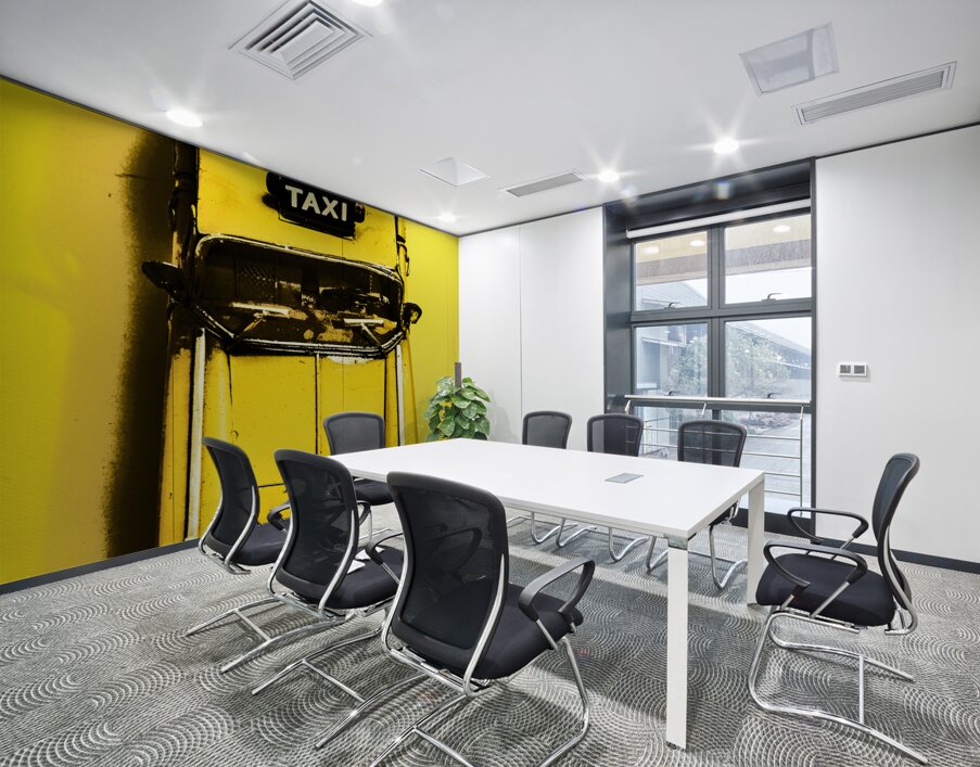 Yellow A-Fare Wall Printing