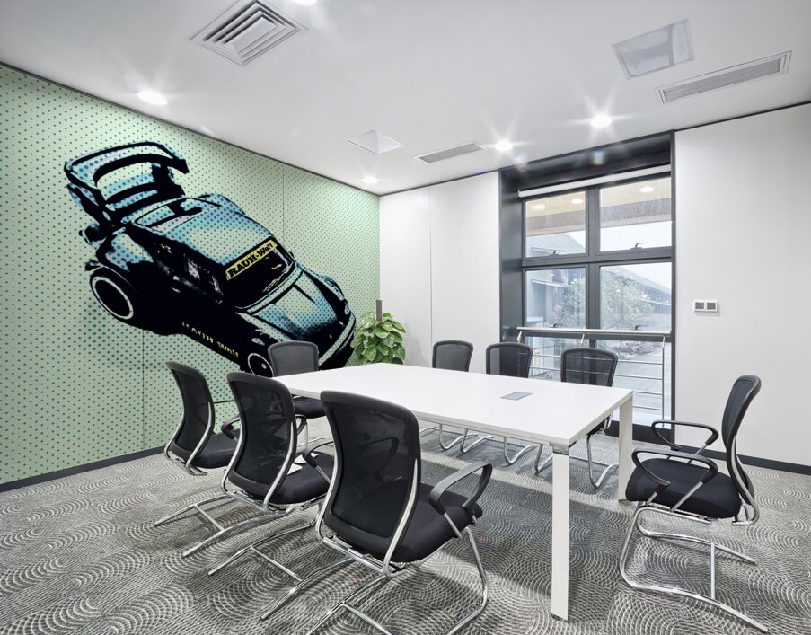 Pixel Porsche Wall Printing