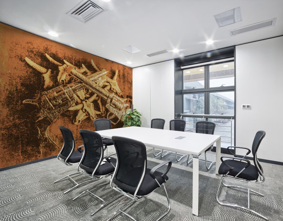 Old West Cowboy Shooter Wall Printing