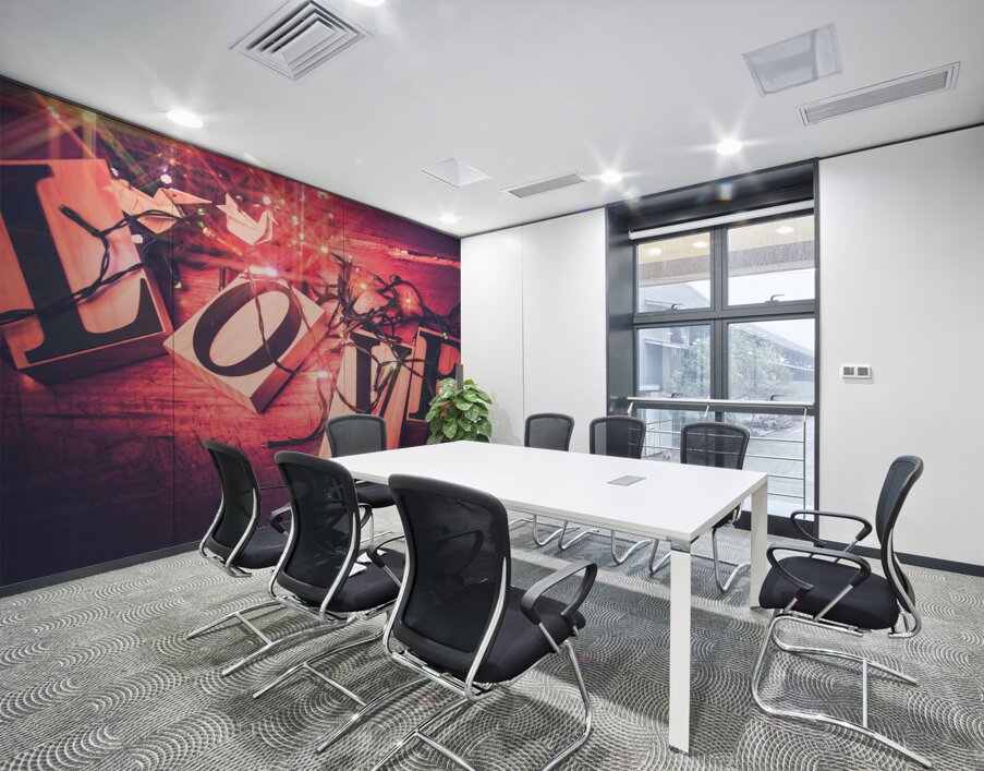 Love birds and wooden sentiments Wall Printing